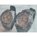 2 x MENS DIGITAL WATCHES IN EXCELLENT WORKING CONDITION 1 BID FOR BOTH