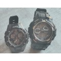 2 x MENS DIGITAL WATCHES IN EXCELLENT WORKING CONDITION 1 BID FOR BOTH