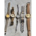 5 x LADIES BRANDED WATCH COLLECTION ALL IN EXCELLENT WORKING CONDITION