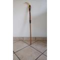 WELL CRAFTED HANDMADE WALKING STICK MADE OUT OF WARTHOG IVORY AND BUSHVELD WOOD