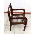 VINTAGE HARDWOOD RIEMPIES CHAIR WITH NEWLY RESTORED RIEMPIES