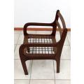 VINTAGE HARDWOOD RIEMPIES CHAIR WITH NEWLY RESTORED RIEMPIES