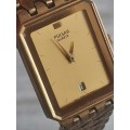VINTAGE MENS PULSAR GOLD PLATED WATCH IN EXCELLENT WORKING CONDITION