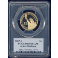 2007 PCGS Graded Proof-69 DCam, Presidential Dollar, $1, USA, America, James Madison