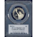 2015 PCGS Graded Proof-69 DCam, Presidential Dollar, $1, USA, America, Johnson