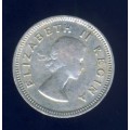1956 Tickey coin, 3d , South Africa, Silver, George VI , No reserve