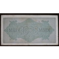 Germany - 1000 Mark, 1922, p-76d , Crucifera Watermark