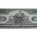 Curtiss Wright Corporation, Stock Certificate, 1950, 15 Shares