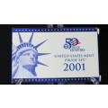USA , 2001 Complete Proof set, Including Statehood Quarters, 10 coin Set