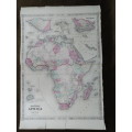 1864 Map of Africa, Damaged and Torn, Good for Framing, Original Johnsons Map