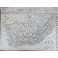 1894 Map of South Africa, Good Condition, Original Bradley Map