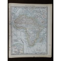 1880 Map of South Africa, Excellent Condition, Original Map Major Railways