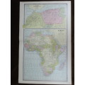 1880 Map of Africa, Excellent Condition, Original Cram Map