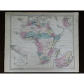 1855 Map of Africa, Excellent Condition, Original Cornell Antique Map