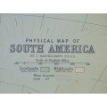 1892 Map of South America, Good condition, Original Chambers Map