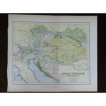 1892 Map of Austro Hungarian Monarchy, Excellent condition, Original Chambers Map