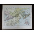 1892 Map of Canada, Excellent condition, Original Chambers Map