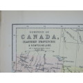 1892 Map of Canada, Excellent condition, Original Chambers Map