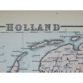 1892 Map of Holland, Excellent condition, Original Chambers Map