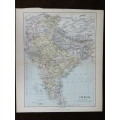 1892 Map of India, Excellent condition, Original Chambers Map