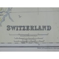 1892 Map of Switzerland, Excellent condition, Original Chambers Map