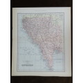 1892 Map of Queensland, Excellent condition, Original Chambers Map Australia