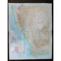 1922 Map of South Africa - Western Half - Excellent Condition, Original Bartholomew Map Cape Town