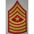 United States Marine Corps Sergeant Major Rank Insignia Patch E9
