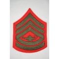 United States Marine Corps JROTC Cadet Gunnery Sergeant Rank Insignia Patch