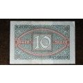 Germany - 10 Mark, 1920, p67a , With Underprint Letters, Weimar Republic