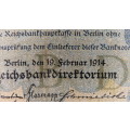 Germany - 20 Mark, 1914, p46b , 7 Digit Serial Number