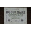 Germany - 100 000 Mark, 1923 , p91a , Stars Watermark