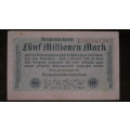 Germany - 5 Million Mark, 1923 , p105 , Crucifera Watermark