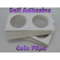 39.5 mm Self Adhesive Coin Holders, 20 x Hartberger Coin Flips, No PVC