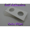 27.5 mm Self Adhesive Coin Holders, 20 x Hartberger Coin Flips, No PVC