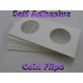 30 mm Self Adhesive Coin Holders, 20 x Hartberger Coin Flips, No PVC