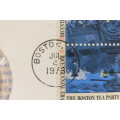 American Revolution Bicentennial First Day Cover 1973 with Adams Medal and Boston Tea Party Stamp