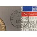 American Revolution Bicentennial First Day Cover 1974 with John Adams Medal