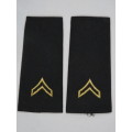 1 Pair United States Army Corporal Insignia Shoulder Boards Rank Epaulettes E4