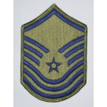 Vintage United States Air Force Senior Master Sergeant Rank Insignia Patch E8, SMSgt Pre-91