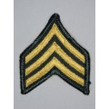 United States Army Sergeant Class Rank Insignia Patch E5, Size 2