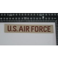 United States Air Force Patch Full Colour tape patch, desert brown ACU