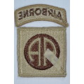 United States Army 82nd Airborne Infantry Division Insignia Patch with Airborne Tab Desert Storm Era