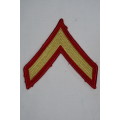 United States Marine Corps Private First Class Rank Insignia Patch E2 , Size 1 Full Colour