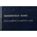 Collector`s Folder for Roosevelt Dime Collection Starting 1946 to 1978