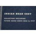 Collector`s Folder for Indian Head Cent Collection 1857 to 1909 including Flying Eagle Cents