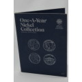 Collector`s Folder for American Nickel Collection 1913 to 1990 One A Year