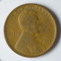 USA , 1917 Lincoln Cent, Wheat Penny , Philadelphia Mint