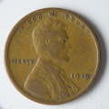 USA , 1919 Lincoln Cent, Wheat Penny , Philadelphia Mint