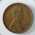 USA , 1939 S Lincoln Cent, Wheat Penny , San Francisco Mint